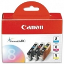Cartridge Canon CLI8CMY - cyan/magenta/yellow, azurová, purpurová, žlutá inkoustová náplň do tiskárny