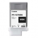 Cartridge Canon PFI107MBK, matte black, černá inkoustová náplň